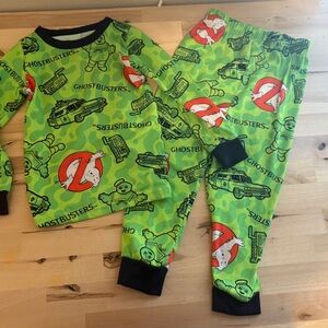 Kids Green Logo Pajama Set